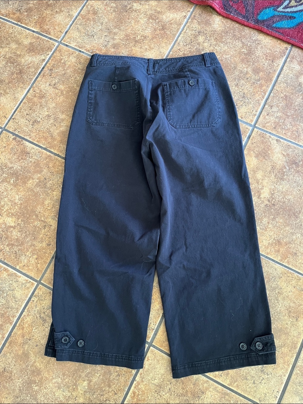Coldwater Creek Wide Leg Black Crop Pants Size 10 - Picture 3 of 3